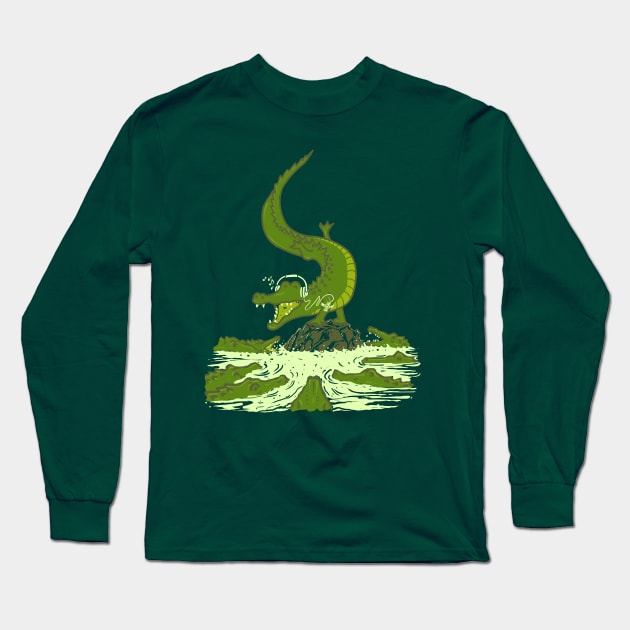 Breakdance crocodile Long Sleeve T-Shirt by barmalisiRTB